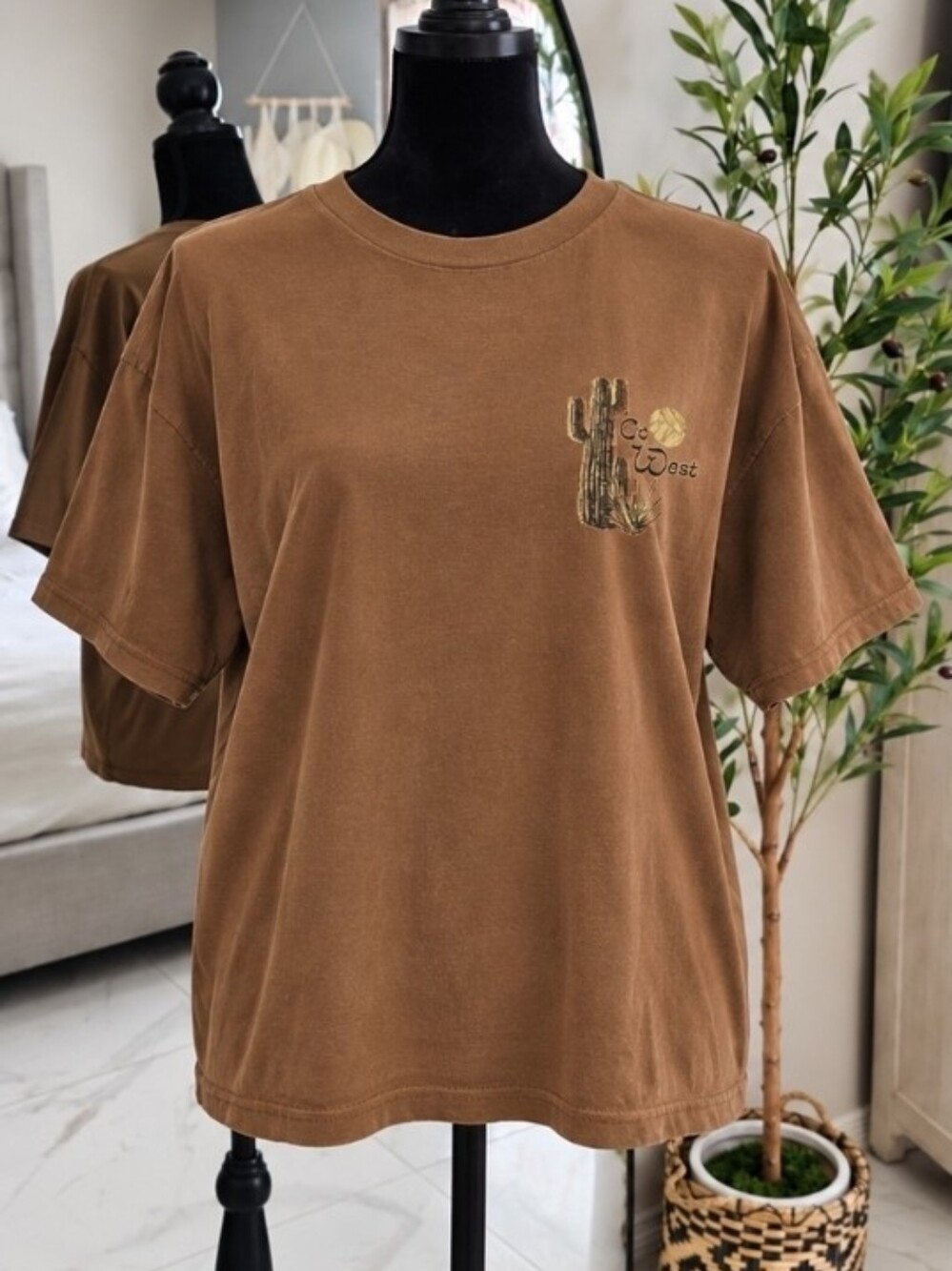 Persaya Brown 'Go West' Desert Graphic Tee